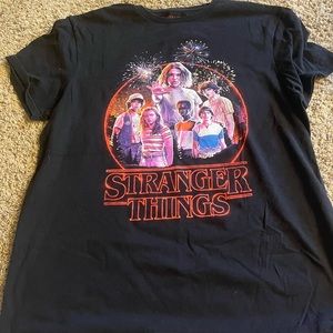 Black stranger things t-shirt